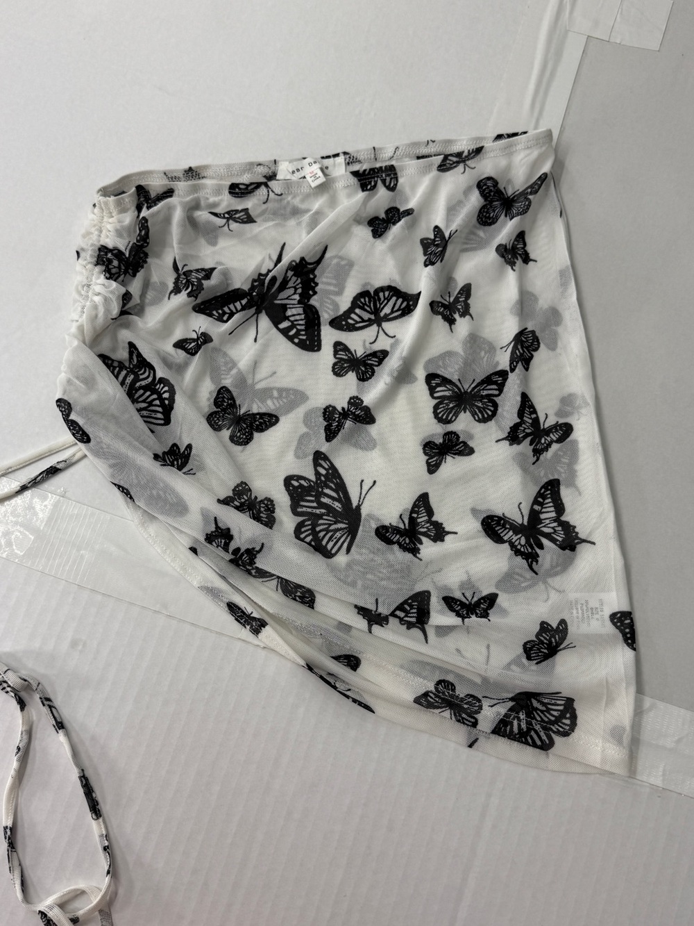White sheer butter fly bikini cover up skirt white cover up skirt bikini skirt